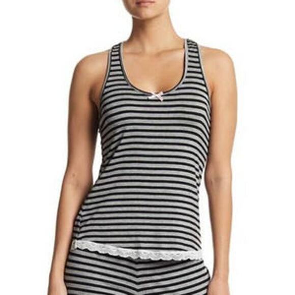 NWT Honeydew Intimates Lace Racerback Pajama Tank Top Lace Trim Jersey Small - Picture 1 of 4